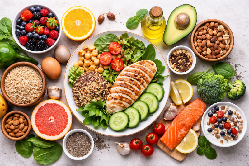 Pola makan sehat bukan soal membatasi secara ekstrem, melainkan tentang keseimbangan. Organisasi kesehatan dunia seperti World Health Organization merekomendasikan konsumsi sayur, buah, protein tanpa lemak, serta membatasi gula, garam, dan lemak jenuh. Dok. Istimewa
