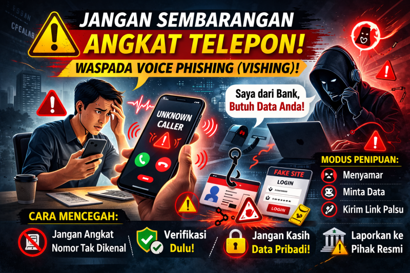 Serangan Siber Lewat Telepon Marak, Jangan Sembarangan Menjawab Panggilan (Ilustrasi AI)