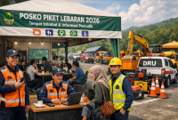 Pemerintah Daerah Provinsi (Pemdaprov) Jawa Barat menyiapkan 60 Posko Piket Lebaran 2026 yang dapat dimanfaatkan pemudik sebagai tempat beristirahat, mendapatkan minum, menggunakan toilet, hingga memperoleh informasi penting terkait jalur perjalanan. Ilustrasi: Kabar Pajajaran, generated by ChatGPT