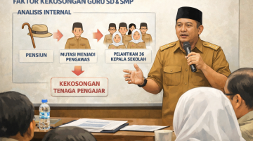 Pensiun, mutasi menjadi pengawas, hingga pelantikan 36 kepala sekolah yang menjadi penyebab utama kekosongan tenaga pengajar di jenjang SD dan SMP di awal tahun 2026 di Kota Cimahi. Ilustrasi: Kabar Pajajaran
