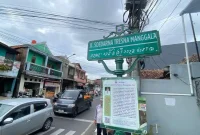 Jalan Soedarna Tresna Manggala, salah satu nama jalan yang baru diresmikan oleh Walikota Cimahi, Ngatiyana, sebagai bentuk penghormatan dan penghargaan terhadap tokoh sejarah. Foto: Tribun Jabar