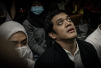 Anak pengusaha Riza Chalid, Muhammad Kerry Adrianto Riza, menjalani sidang vonis kasus dugaan korupsi, Sumber : Julio Trisaputra/tvOnenews.com