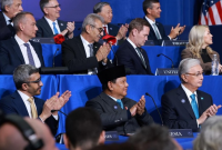 Presiden Prabowo Subianto menghadiri forum Board of Peace di Washington DC, Kamis (19/2/2026) waktu setempat. Foto @Prabowo