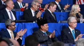 Presiden Prabowo Subianto menghadiri forum Board of Peace di Washington DC, Kamis (19/2/2026) waktu setempat. Foto @Prabowo

