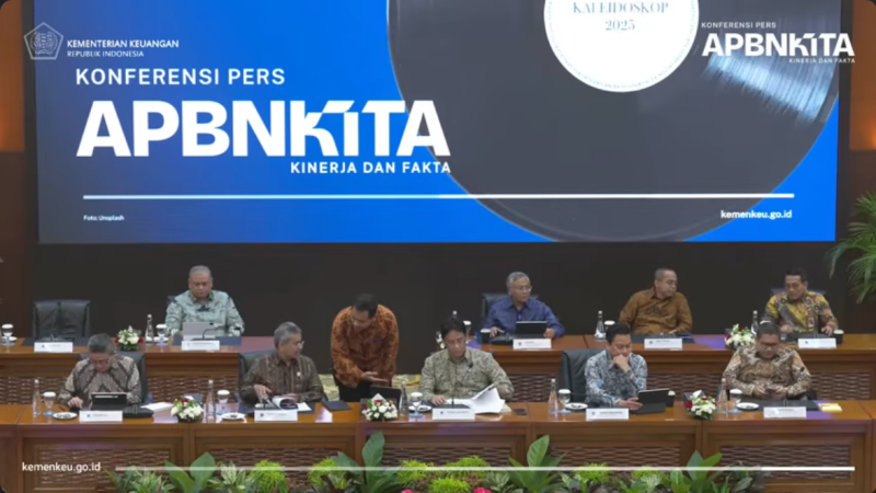 Konferensi Pers APBNKITA Edisi Februari 2026, Tangkapan Layar Youtube Kementrian Keuangan