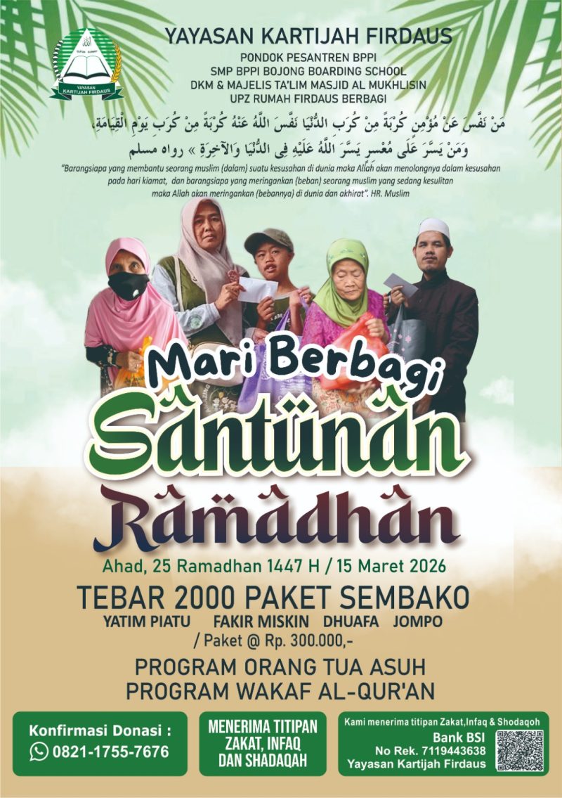 Flyer Santunan Ramadhan Yayasan Kartijah Firdaus