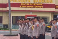 Polresta Bandung gelar Apel Gelar Pasukan Operasi Keselamatan Lodaya 2026 di Mapolresta Bandung, Senin (2/2/2026) Foto SC @polrestabandung