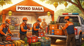 BPBD Jabar mendirikan 82 posko di jalur rawan bencana untuk mengantisipasi kondisi darurat selama arus mudik dan balik Lebaran 2026. Foto: Ilustrasi