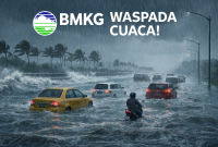 BMKG mengingatkan masyarakat mewaspadai potensi hujan, banjir rob, dan longsor selama periode mudik dan balik Idulfitri 2026. Foto: Ilustrasi