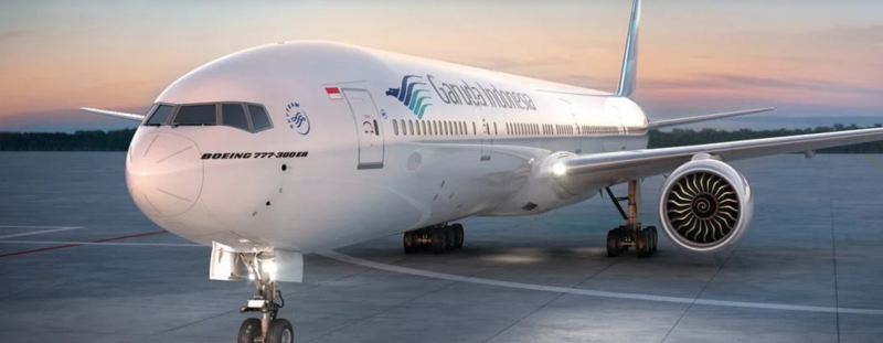 Ilustrasi Pesawat Garuda Indonesia 