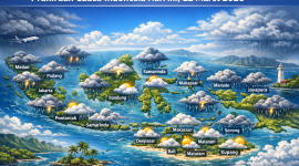 Ilustrasi Cuaca Beberapa Kota besar di Indonesia, (Foto Chatgpt)