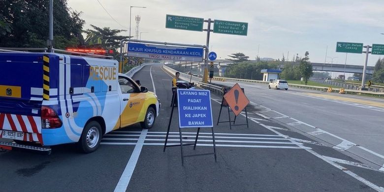Arus Membludak, Akses Masuk MBZ ke Cikampek Dibatasi Secara Situasional,(Dok. PT Jasamarga Jalanlayang Cikampek (PT JJC))