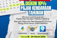 Libur Lebaran 2026, Pemprov Jabar Beri Diskon Pajak Kendaraan 10 Persen