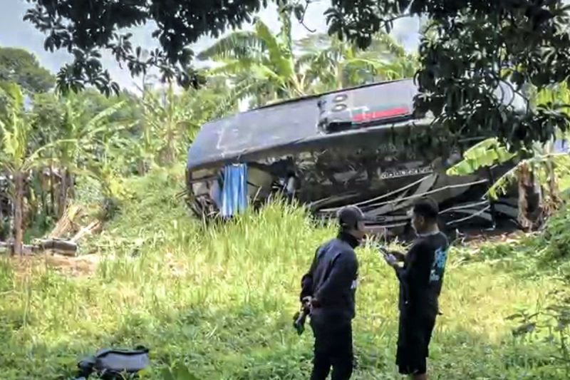 us Rombongan TNI Hilang Kendali di KBB, Diduga Rem Blong (Foto Isitmewa)