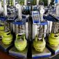 Sejumlah pekerja berada di area pengisian gas elpiji tabung tiga kilogram bersubsidi, di Stasiun Pengisian Pengangkutan Bulk Elpiji (SPPBE) 