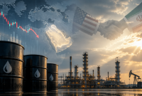 Harga minyak dunia tercatat turun tipis ke kisaran US$98 per barel seiring harapan pasar terhadap potensi perdamaian antara Amerika Serikat dan Iran. Ilustrasi: AI Generated Content