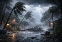 Ilustrasi Hujan Angin Kencang (Chat GPT)