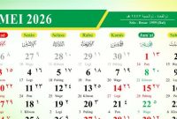 Ilustrasi kalender jawa bulan mei 2026 (Foto: dok. Aceh Kemenag)