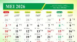 Ilustrasi kalender jawa bulan mei 2026 (Foto: dok. Aceh Kemenag)