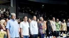 Mahasiswa mengikuti kegiatan What's Up Campus Call Out di Sabuga ITB, Kota Bandung, Selasa (12/5/2026). Wakil Gubernur Jawa Barat Erwan Setiawan mendorong mahasiswa mematenkan inovasi agar mendapat perlindungan hukum resmi. Foto: Humas Jabar