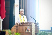 Wakil Gubernur Jawa Barat Erwan Setiawan menyampaikan sambutan dalam Rapat Paripurna Hari Jadi ke-544 Kota Bogor di Gedung DPRD Kota Bogor, Rabu (3/6/2026). Pada kesempatan tersebut, Erwan menegaskan bahwa sinergi antara pemerintah dan masyarakat menjadi kunci utama dalam mendorong kemajuan dan pembangunan daerah. (Foto: Humas Jabar)