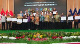 Wakil Gubernur Jawa Barat Erwan Setiawan menghadiri peluncuran Program E-Learning ASN Berintegritas yang KPK gagas di Kantor Lembaga Administrasi Negara (LAN), Jakarta Pusat, Rabu (17/6/2026). (Foto: Humas Jabar)