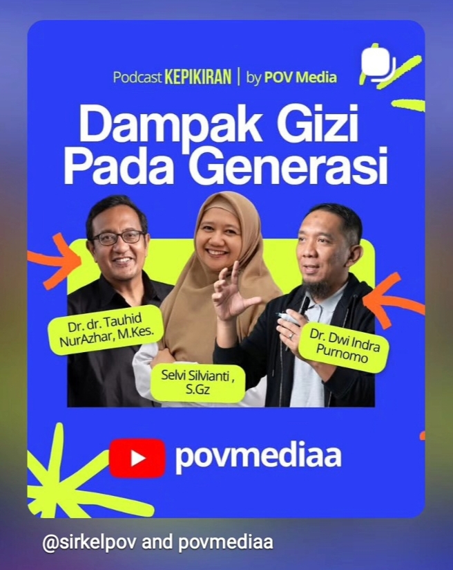 Siniar Kepikiran yang diselenggarakan oleh PoV Media mengangkat tema Dampak Gizi pada Generasi. Foto: PoV Media
