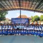 Bupati Majalengka Eman Suherman melepas kontingen Pekan Olahraga dan Seni Antar Daerah Perbatasan (Porsenitas) serta Pekan Olahraga Wilayah Daerah (Polwilda) Kabupaten Majalengka di Lapangan Tenis Sekretariat Daerah (Setda), Senin (22/6/2026)