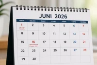 Ilustrasi Kalender Juni