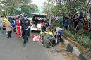 Pengemudi ojol meninggal usai terjatuh karena lubang dan terlindas bus damri di Jalan Dr Djunjunan Kota Bandung, Rabu (17/6/2026)(Dok Unit Gakkum Polrestabes Bandung)


