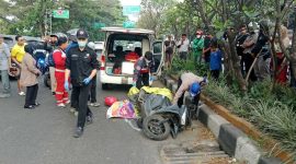 Pengemudi ojol meninggal usai terjatuh karena lubang dan terlindas bus damri di Jalan Dr Djunjunan Kota Bandung, Rabu (17/6/2026)(Dok Unit Gakkum Polrestabes Bandung)

