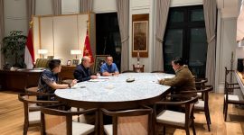 Presiden Prabowo Subianto saat menerima CEO Danantara Rosan Roeslani di Kertanegara, Jakarta, Minggu (21/6/2026). (Dok. Setpres)
