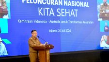Wakil Gubernur Jawa Barat Erwan Setiawan menghadiri peluncuran Program KITA SEHAT di Kantor Kementerian PPN/Bappenas, Jakarta, Senin (20/7/2026). Program tersebut memperkuat layanan kesehatan primer untuk meningkatkan angka harapan hidup masyarakat. (Foto: Humas Jabar)
