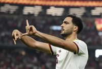 Gelandang Spanyol Mikel Merino merayakan gol kemenangan ke gawang Portugal pada pertandingan babak 16 besar Piala Dunia FIFA 2026 di Dallas, Texas, Amerika Serikat. Gol pada menit ke-91 membawa La Roja menang 1-0 dan lolos ke perempat final. Foto: FIFA.