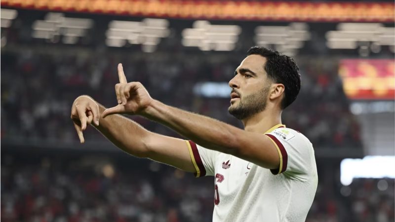 Gelandang Spanyol Mikel Merino merayakan gol kemenangan ke gawang Portugal pada pertandingan babak 16 besar Piala Dunia FIFA 2026 di Dallas, Texas, Amerika Serikat. Gol pada menit ke-91 membawa La Roja menang 1-0 dan lolos ke perempat final. Foto: FIFA.