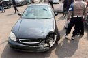Polrestabes Bandung memperlihatkan barang bukti sedan Honda Ferio yang digunakan tersangka A saat berkendara dalam kondisi mabuk dan menabrak Aiptu Asep hingga meninggal, Rabu (11/8/2026) di Mapolrestabes Bandung, Kota Bandung (Istw)
