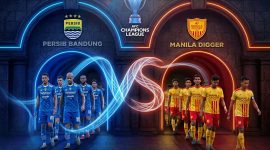 Persib Bandung vs Manila Digger. (Foto: olah visual menggunakan Gemini AI)

