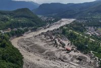 Ratusan warga asing dilaporkan hilang setelah banjir bandang di Nepal.(AP/NIRANJAN SHRESTHA via ABC INDONESIA)
