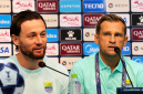 Pelatih Kepala Persib Bandung Igor Tolic dan Kapten PERSIB Marc Klok dalam konferensi pers jelang pertandingan menghadapi FC Seoul pada laga perdana Grup E ACL Two 2026/27. (Foto: Persib Official)