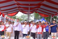 Sekda Jawa Barat Herman Suryatman mengikuti BUMDes Festival Jabar 2026 di Waduk Darma, Kuningan. (Foto: Humas Jabar)