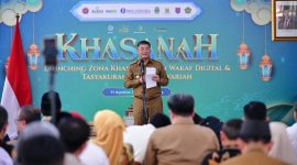 Wakil Gubernur Jawa Barat Erwan Setiawan mencanangkan Gerakan Wakaf Digital Jawa Barat 2026 di Gedung Sate. (Foto:Humas Jabar)