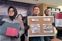 Kasatreskrim Polresta Bandung Kompol Dwi Rio Andrian menyampaikan keteranga pers terkait pengungkapan kasus produksi dan peredaran uang palsu