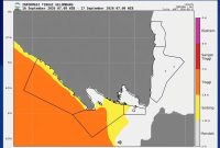 BMKG memprakirakan gelombang 2,5-4 meter di perairan barat Lampung dan Selat Sunda bagian selatan pada 15-18 September 2026.(BMKG)
