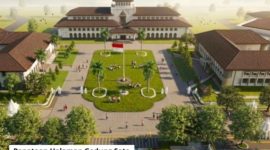 Citra 3D proyeksi hasil proyek revitalisasi penyatuan halaman Gedung Sate dan Lapangan Gasibu oleh Pemprov Jabar.(Dok Pemprov Jabar)

