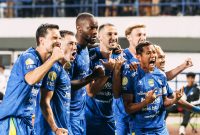 Para pemain Persib merayakan kemenangan 3-1 atas PSM Makassar di Stadion GBLA, Minggu (6/9/2026). (Foto: persib.co.id)