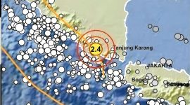 Tiga gempa bumi terjadi beruntun di wilayah Tanggamus, Lampung, Selasa (6/10/2026) malam. Jarak waktu antargempa hanya sekitar 29 menit dan 12 menit.(BMKG)
